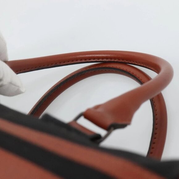 SAINT LAURENT Hand Bag Canvas Brown Auth BA4050 - Picture 9 of 16